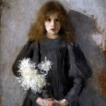 O. Boznańska, Dziewczynka z chryzantemami, 1894 (public domain)