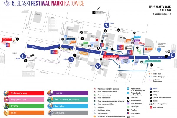 Mapa Śląskiego Festiwalu Nauki